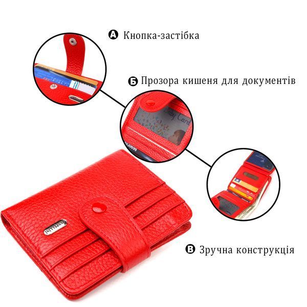 Яскравий жіночий гаманець із натуральної зернистої шкіри CANPELLINI 21690 Червоний 21690 фото