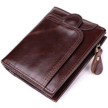 Вертикальний чоловічий гаманець із натуральної шкіри Vintage sale_15096 Коричневий sale_15096 фото