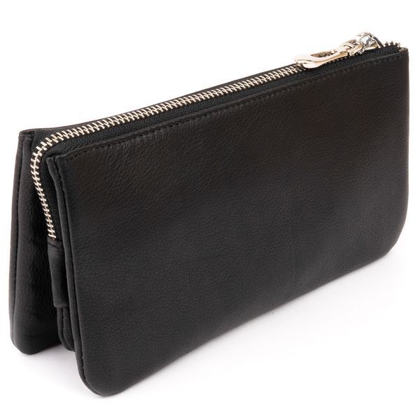 Місткий клатч на два відділення жіночий ST Leather 19246 Чорний 19246 фото