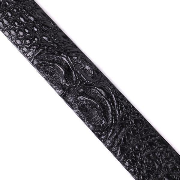 Ремень-автомат CROCODILE LEATHER 18239 из натуральной кожи крокодила Черный 18239 фото