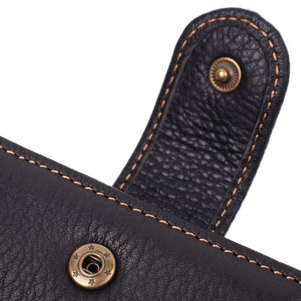 Горизонтальный небольшой кошелек для мужчин из натуральной кожи Vintage sale_15063 Черный sale_15063 фото
