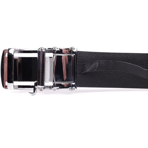 Ремень-автомат CROCODILE LEATHER 18239 из натуральной кожи крокодила Черный 18239 фото