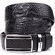 Ремень-автомат CROCODILE LEATHER 18239 из натуральной кожи крокодила Черный 18239 фото 1