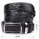 Ремень-автомат CROCODILE LEATHER 18239 из натуральной кожи крокодила Черный 18239 фото 4