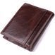 Вертикальний чоловічий гаманець із натуральної шкіри Vintage sale_15096 Коричневий sale_15096 фото 2