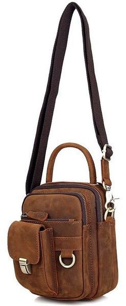 Сумка мужская Vintage 14416 в винтажном стиле Коричневая 14416 фото