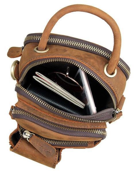 Сумка мужская Vintage 14416 в винтажном стиле Коричневая 14416 фото