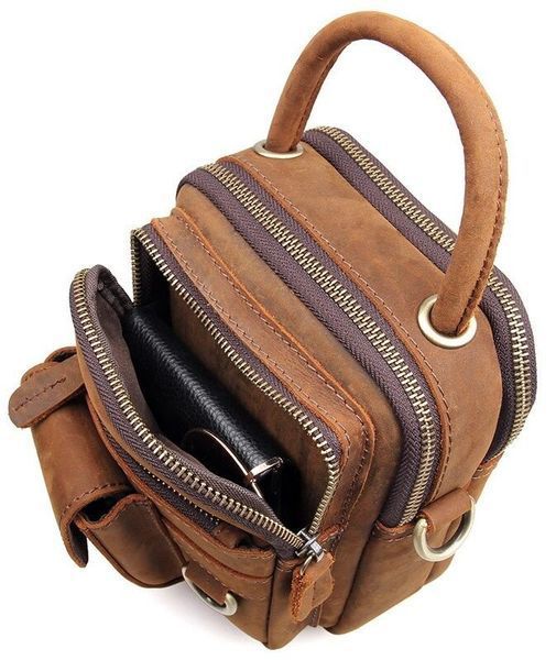 Сумка мужская Vintage 14416 в винтажном стиле Коричневая 14416 фото