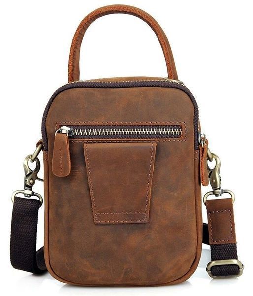 Сумка мужская Vintage 14416 в винтажном стиле Коричневая 14416 фото