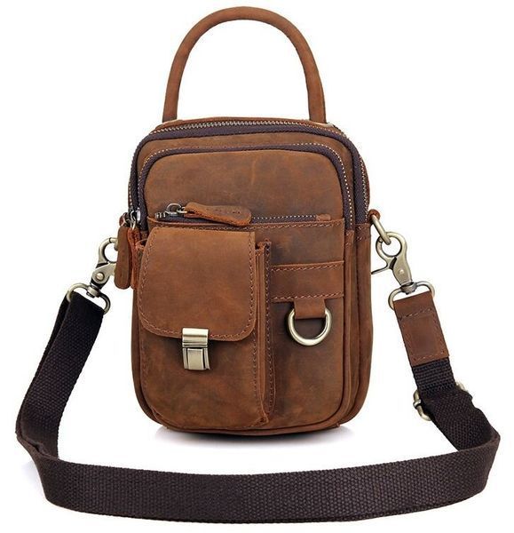 Сумка мужская Vintage 14416 в винтажном стиле Коричневая 14416 фото