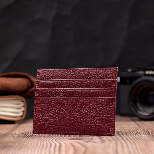 Практичный кард-кейс из натуральной кожи ST Leather 22446 Бордовый 22446 фото