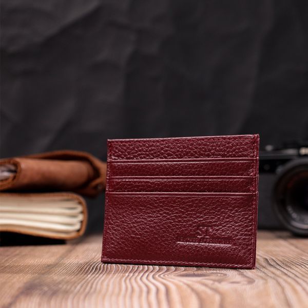 Практичный кард-кейс из натуральной кожи ST Leather 22446 Бордовый 22446 фото