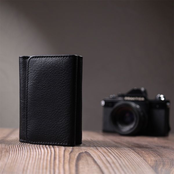 Красивое женское портмоне с монетницей из натуральной кожи ST Leather 22728 Черный 22728 фото