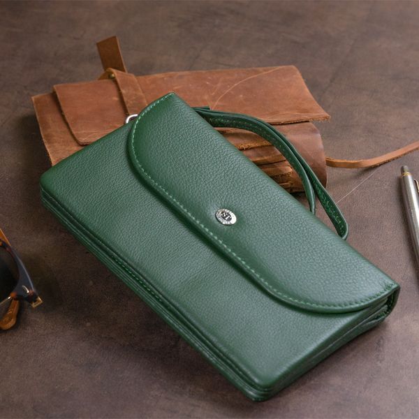 Клатч из кожи женский ST Leather 19320 Зеленый 19320 фото