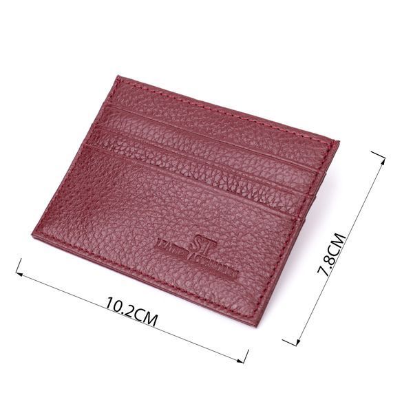 Практичный кард-кейс из натуральной кожи ST Leather 22446 Бордовый 22446 фото