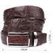Ремень-автомат CROCODILE LEATHER 18240 из натуральной кожи крокодила Коричневый 18240 фото 4
