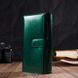 Лакированный женский кошелек с блоком для визиток из натуральной кожи ST Leather 19424 Зеленый 19424 фото 9