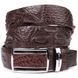 Ремень-автомат CROCODILE LEATHER 18240 из натуральной кожи крокодила Коричневый 18240 фото 1