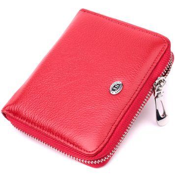 Яркое портмоне для женщин на молнии из натуральной кожи ST Leather 19486 Красный 19486 фото