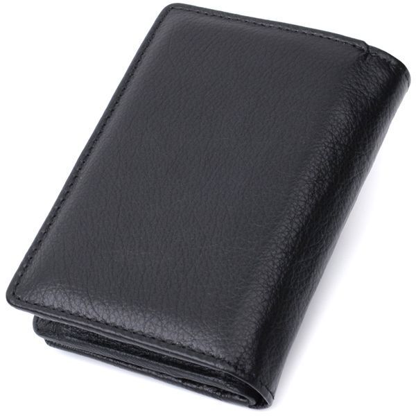 Практичный кошелек с монетницей из натуральной кожи ST Leather 22740 Черный 22740 фото