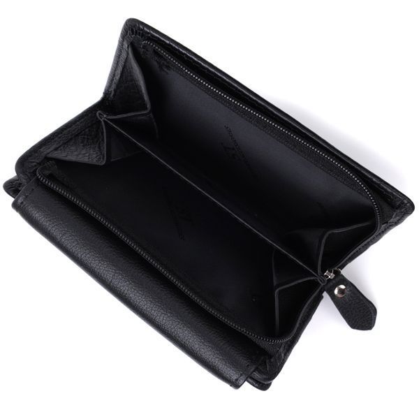 Практичный кошелек с монетницей из натуральной кожи ST Leather 22740 Черный 22740 фото
