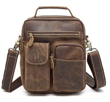 Сумка мужская Crazy horse Vintage 14692 Коричневая 14692 фото