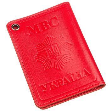 Компактная обложка на документы МВС Украины SHVIGEL 13978 Красная 13978 фото