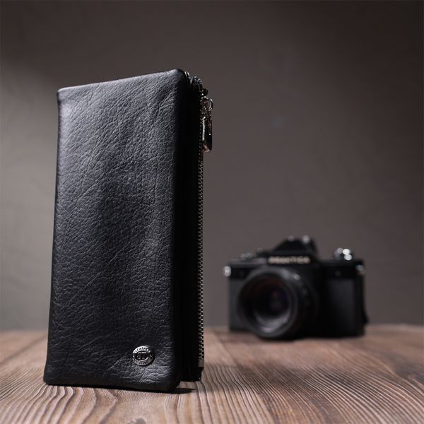 Вертикальный бумажник унисекс из мягкой натуральной кожи ST Leather 22743 Черный 22743 фото