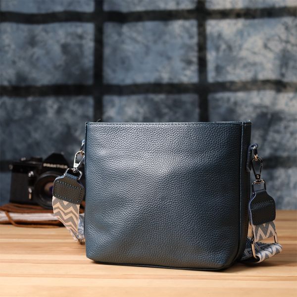 Повседневная женская сумка на плечо из натуральной кожи Vintage 22911 Голубой 22911 фото