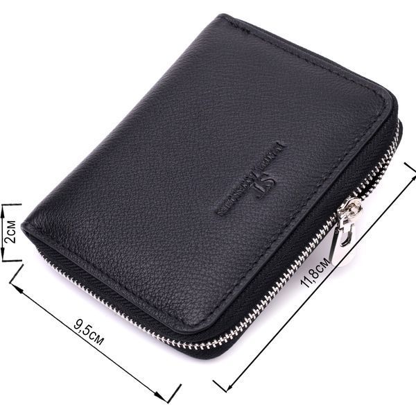 Кожаный кошелек для женщин на молнии с тисненым логотипом производителя ST Leather 19489 Черный 19489 фото