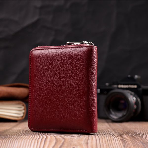 Портмоне для жінок на блискавці з натуральної шкіри ST Leather 19487 Бордовий 19487 фото