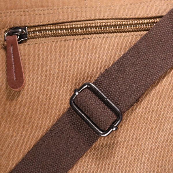 Функціональна чоловіча сумка з клапаном із текстилю 21249 Vintage Коричнева 21249 фото
