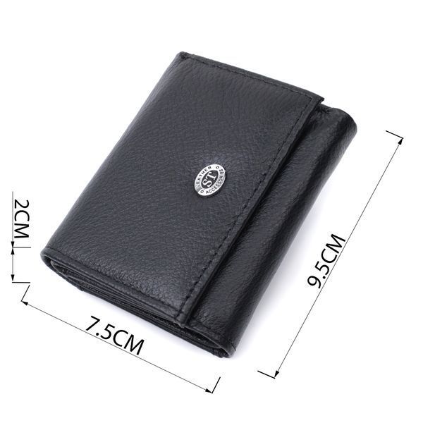 Невелике жіноче портмоне з монетницею з натуральної шкіри ST Leather 22730 Чорний 22730 фото