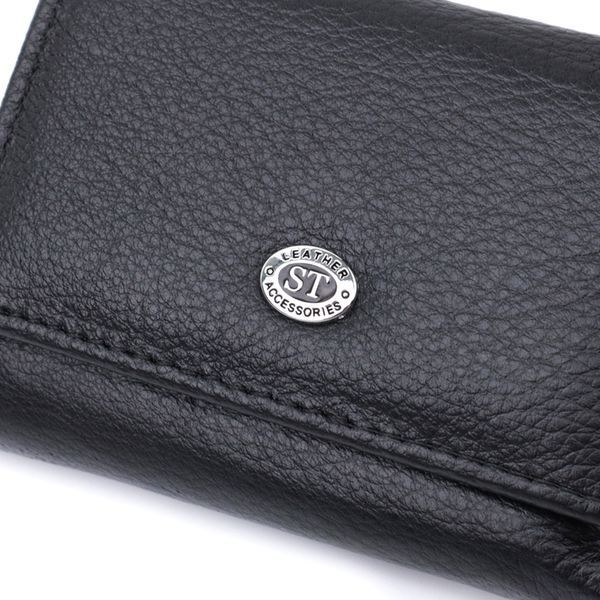 Невелике жіноче портмоне з монетницею з натуральної шкіри ST Leather 22730 Чорний 22730 фото