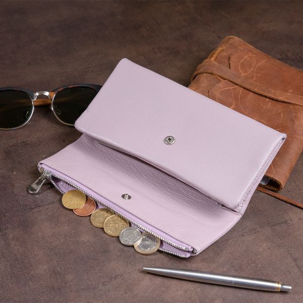 Клатч конверт з кишенею для мобільного шкіряний жіночий ST Leather 19269 Ліловий 19269 фото