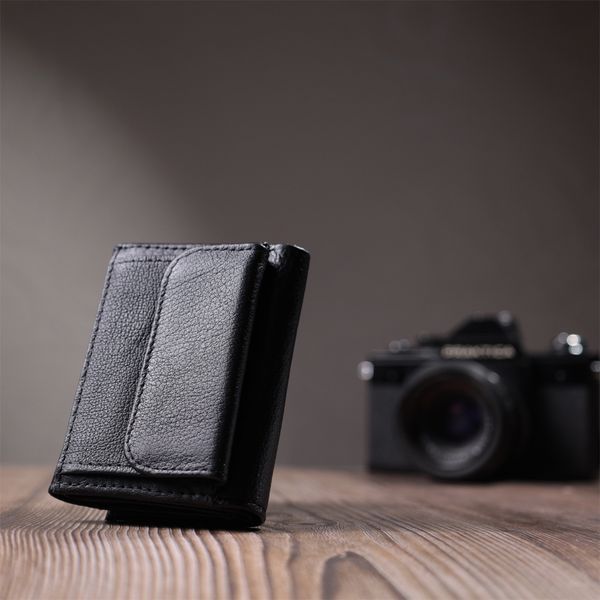 Невелике жіноче портмоне з монетницею з натуральної шкіри ST Leather 22730 Чорний 22730 фото