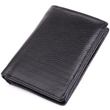 Вертикальний чоловічий шкіряний гаманець у два складання Vintage sale_15091 Чорний sale_15091 фото