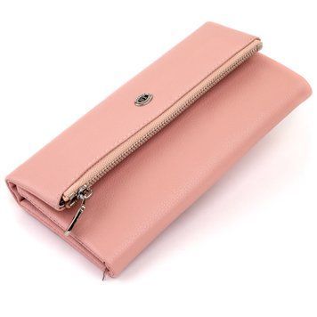 Клатч конверт з кишенею для мобільного шкіряний жіночий ST Leather 19271 Рожевий 19271 фото