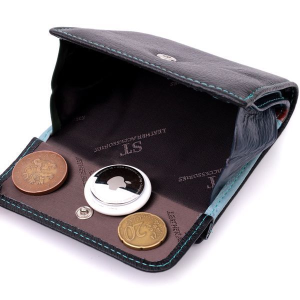 Женский оригинальный кошелек среднего размера из натуральной кожи ST Leather 19500 Черный 19500 фото