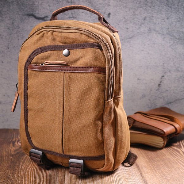 Удобный рюкзак из текстиля 21257 Vintage Коричневый 21257 фото