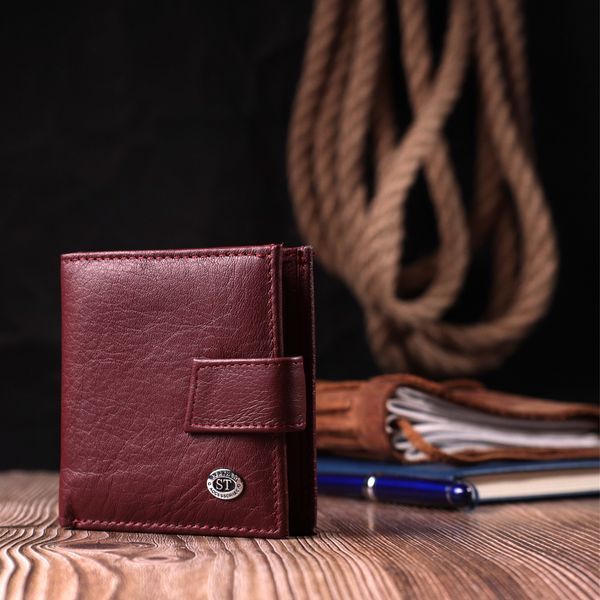 Компактный женский кошелек из натуральной кожи ST Leather 22674 Бордовый 22674 фото