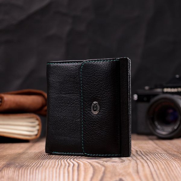 Женский оригинальный кошелек среднего размера из натуральной кожи ST Leather 19500 Черный 19500 фото