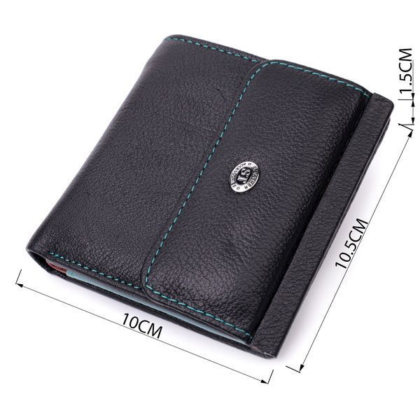 Женский оригинальный кошелек среднего размера из натуральной кожи ST Leather 19500 Черный 19500 фото