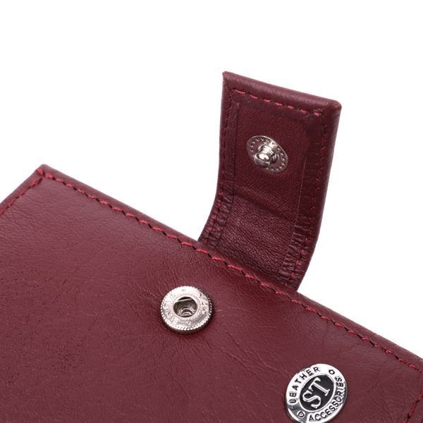 Компактный женский кошелек из натуральной кожи ST Leather 22674 Бордовый 22674 фото