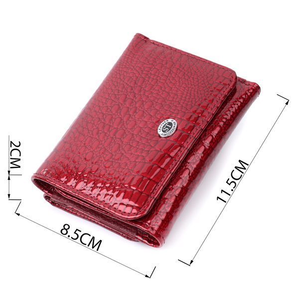 Стильный женский фактурный кошелек из натуральной кожи ST Leather 22731 Красный 22731 фото
