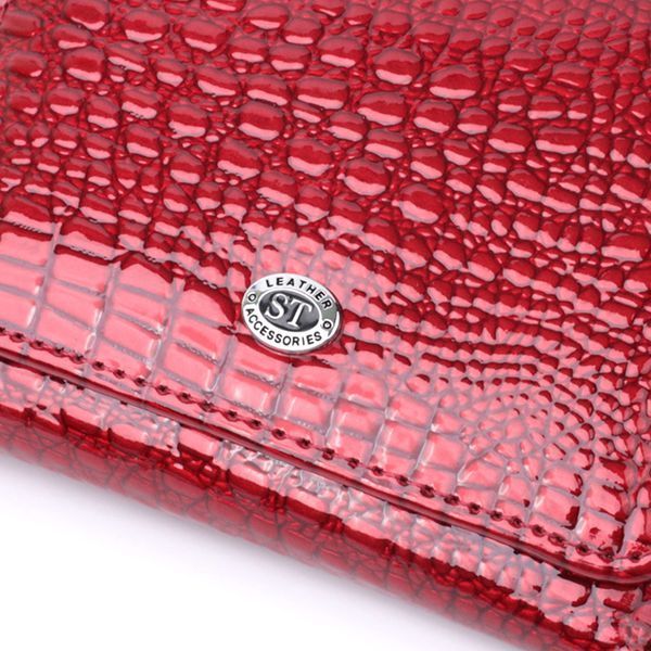 Стильный женский фактурный кошелек из натуральной кожи ST Leather 22731 Красный 22731 фото