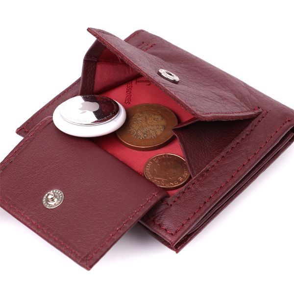 Компактный женский кошелек из натуральной кожи ST Leather 22674 Бордовый 22674 фото