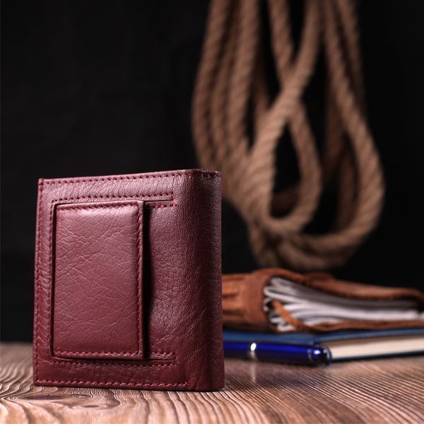 Компактный женский кошелек из натуральной кожи ST Leather 22674 Бордовый 22674 фото