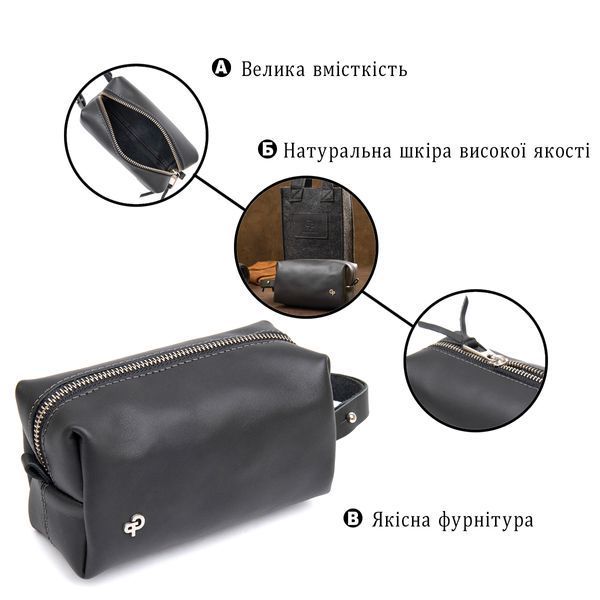 Кожаная косметичка для мужчин GRANDE PELLE 11507 Черный 11507 фото