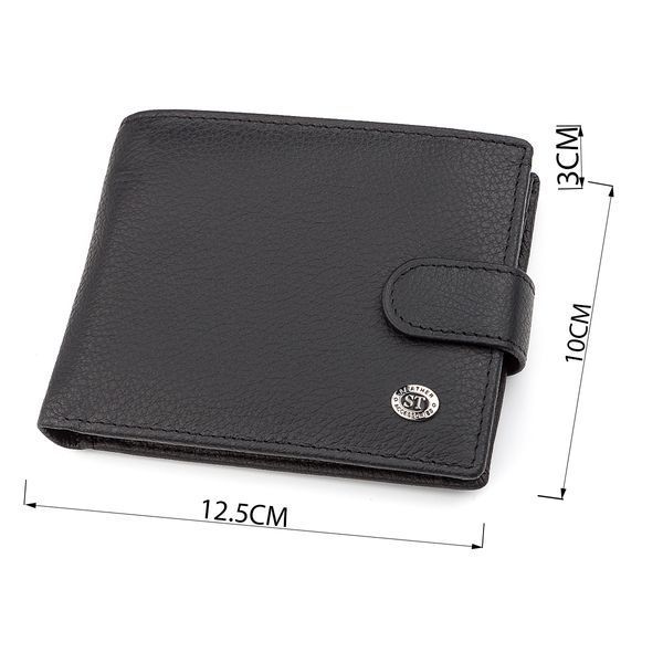 Мужской кошелек ST Leather 18328 (ST137) итальянская кожа Черный 18328 фото